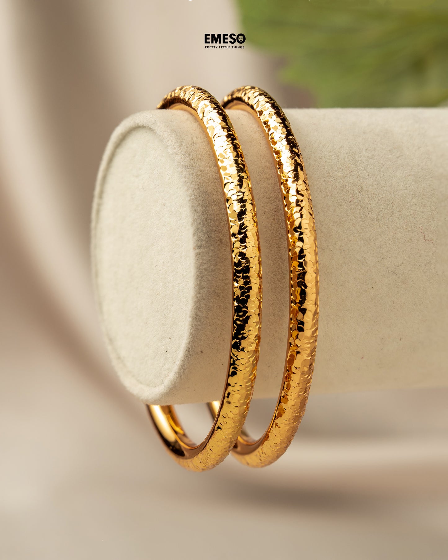 Golden Hammered Bangles