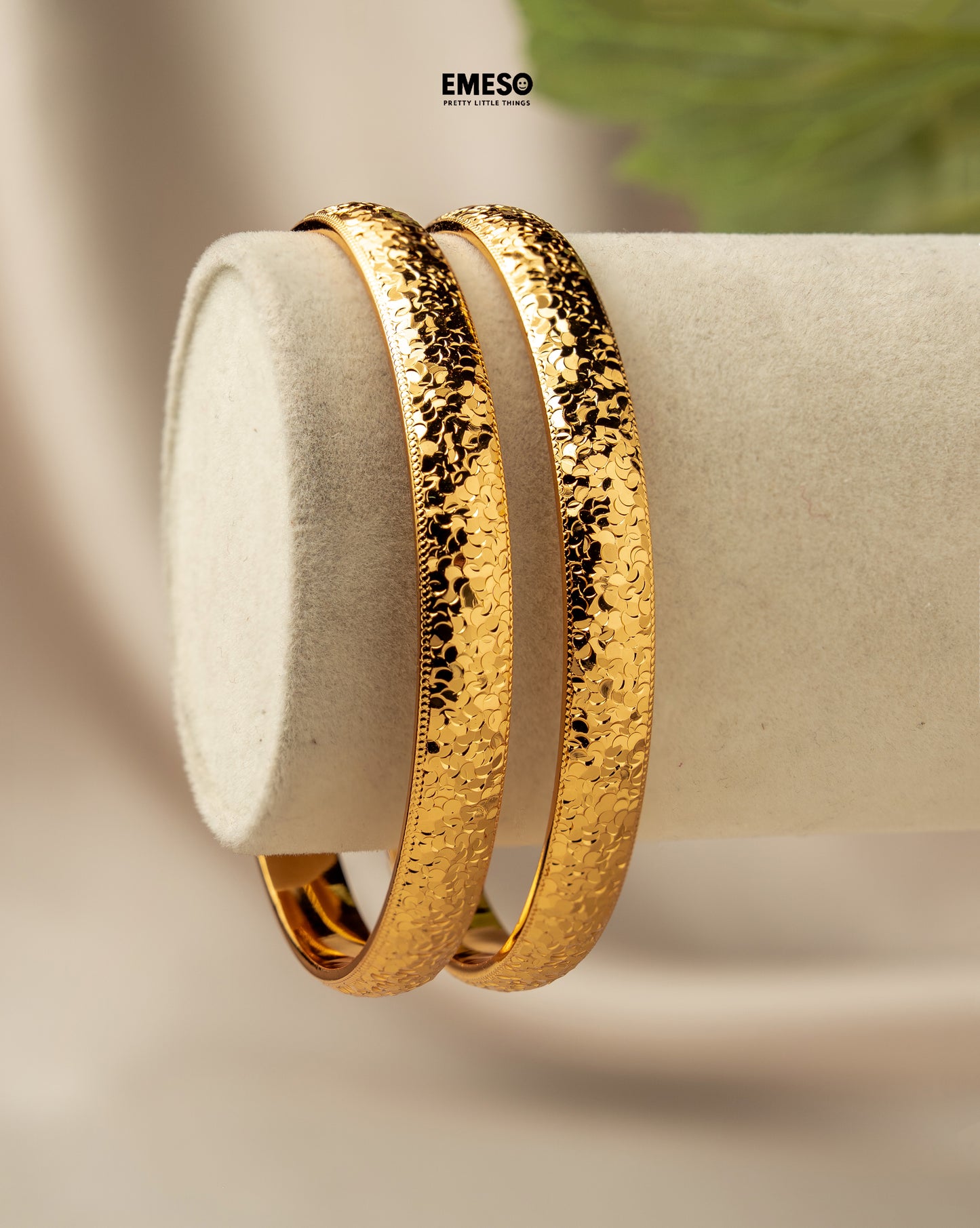 Textured Gold Bangle