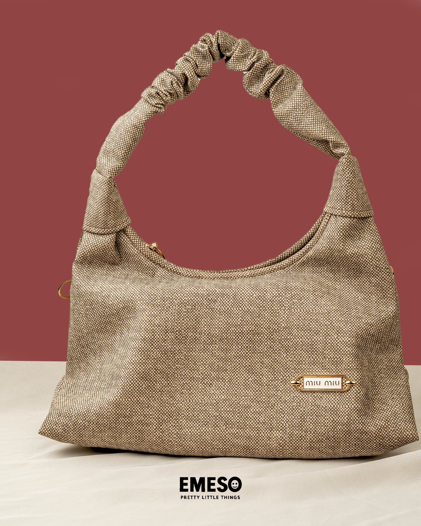 Beige Pia Raffia Bag