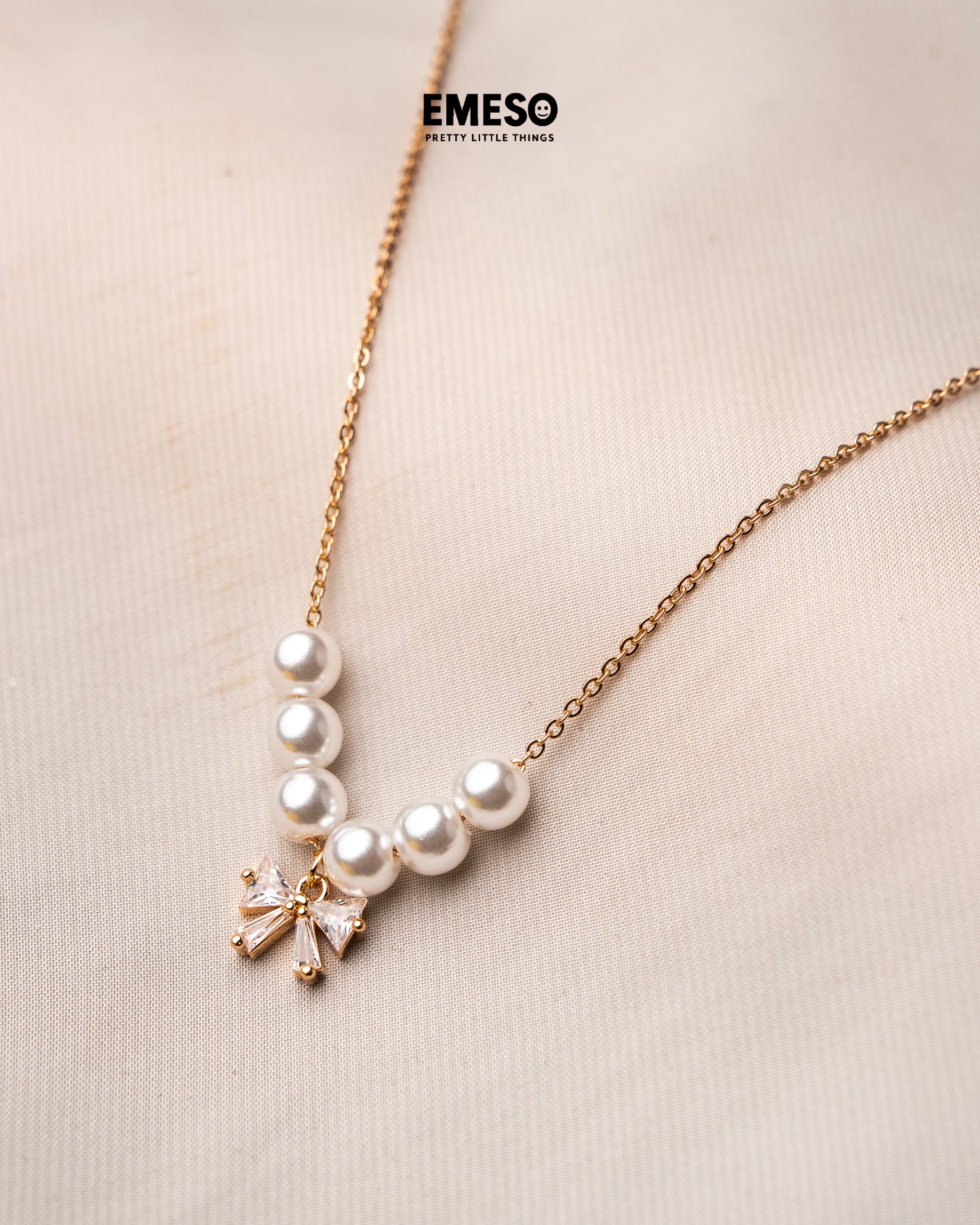 Pearl & Stone Beaded Chain Style Necklace