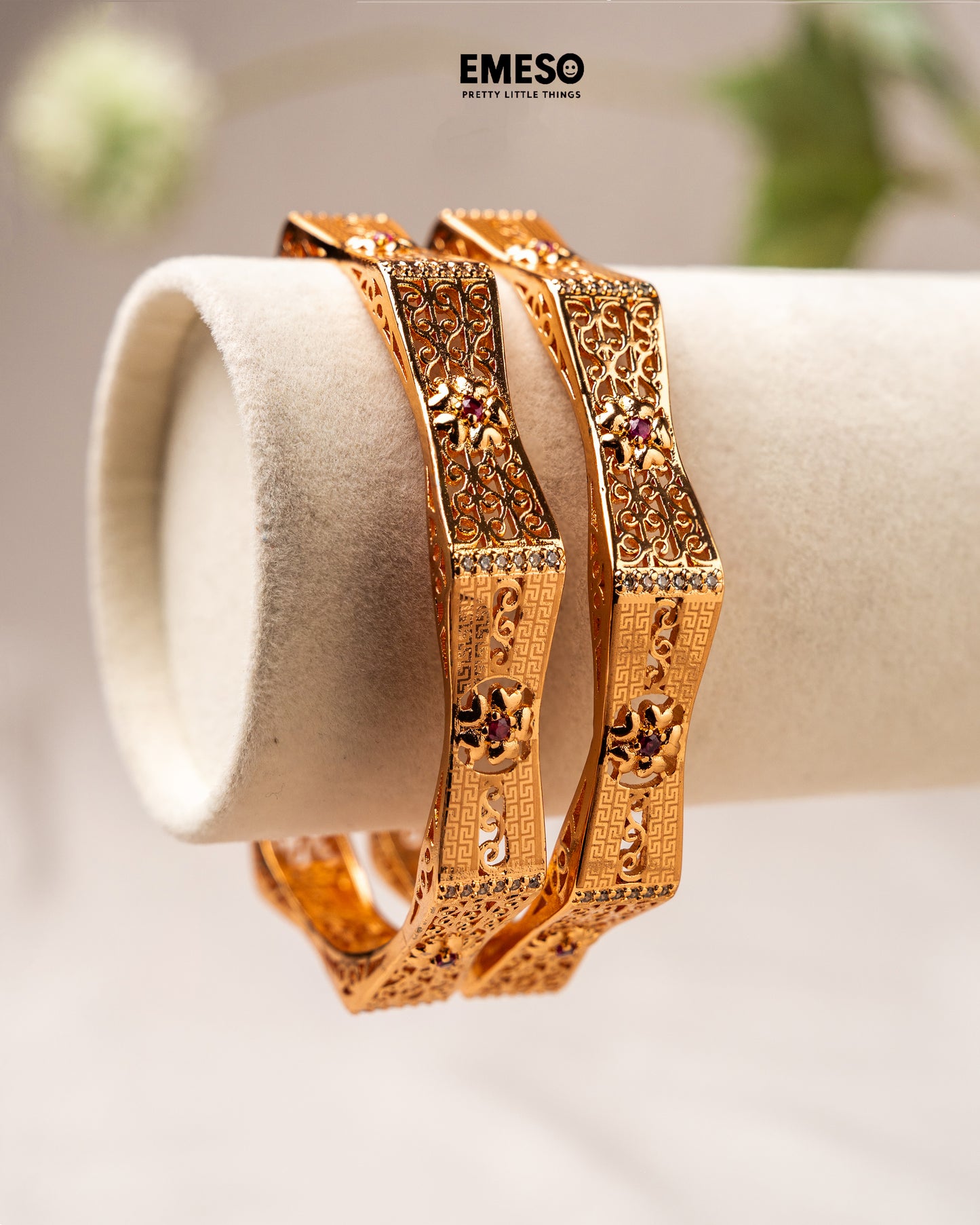 Golden Filigree Bangles