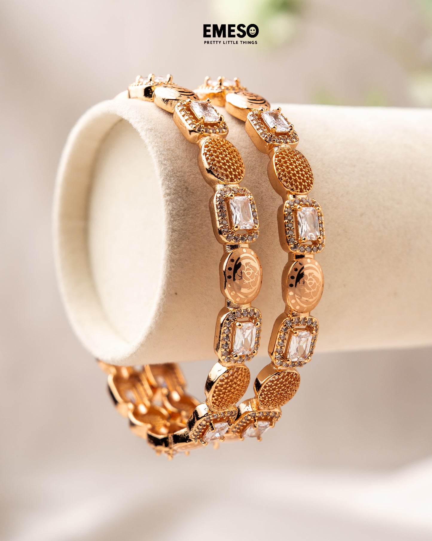 Manvi Rose Gold Bangles
