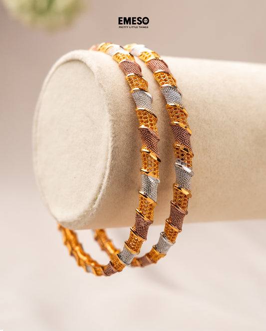 Leafy Radiance Stone Bangle