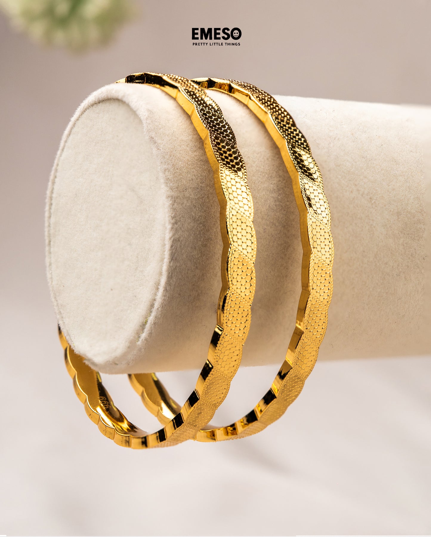 Shining Jewel Brass Gold Plated Bangles