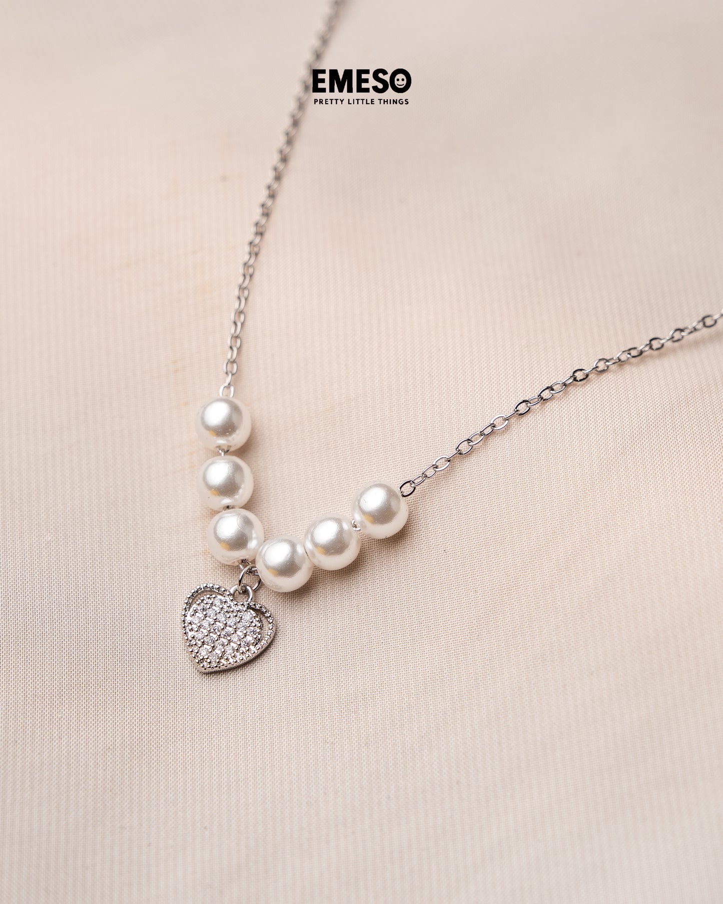 Pearl & Stone Beaded Chain Style Necklace