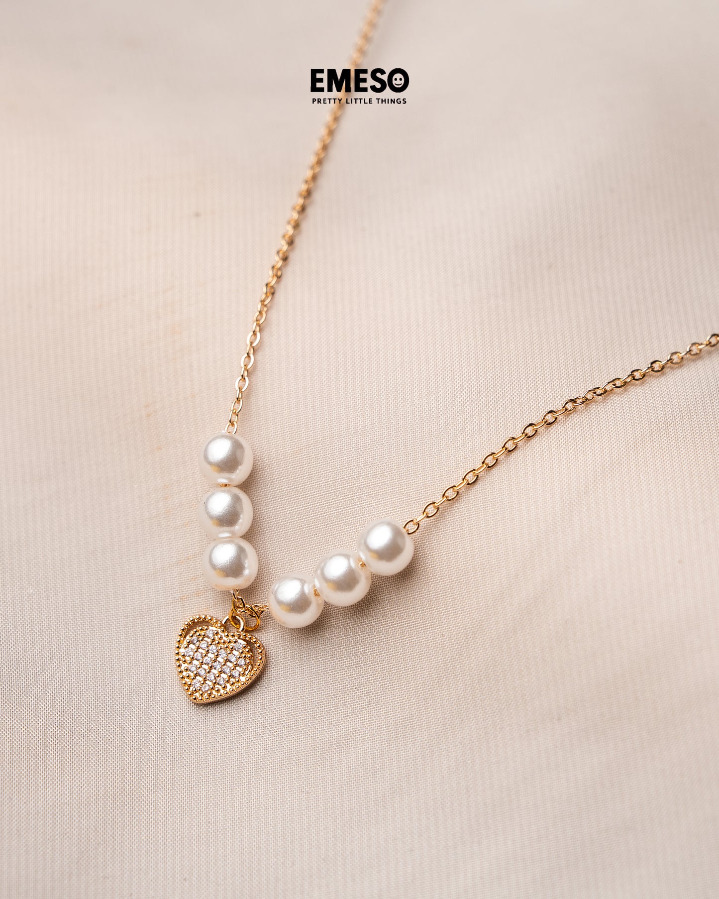 Pearl & Stone Beaded Chain Style Necklace