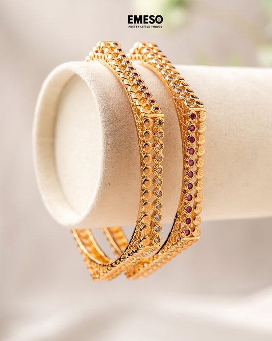 Crimson Sparkle Bangles