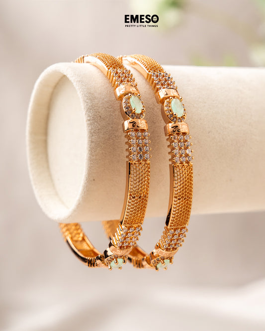 Emerald Sparkle Bangles