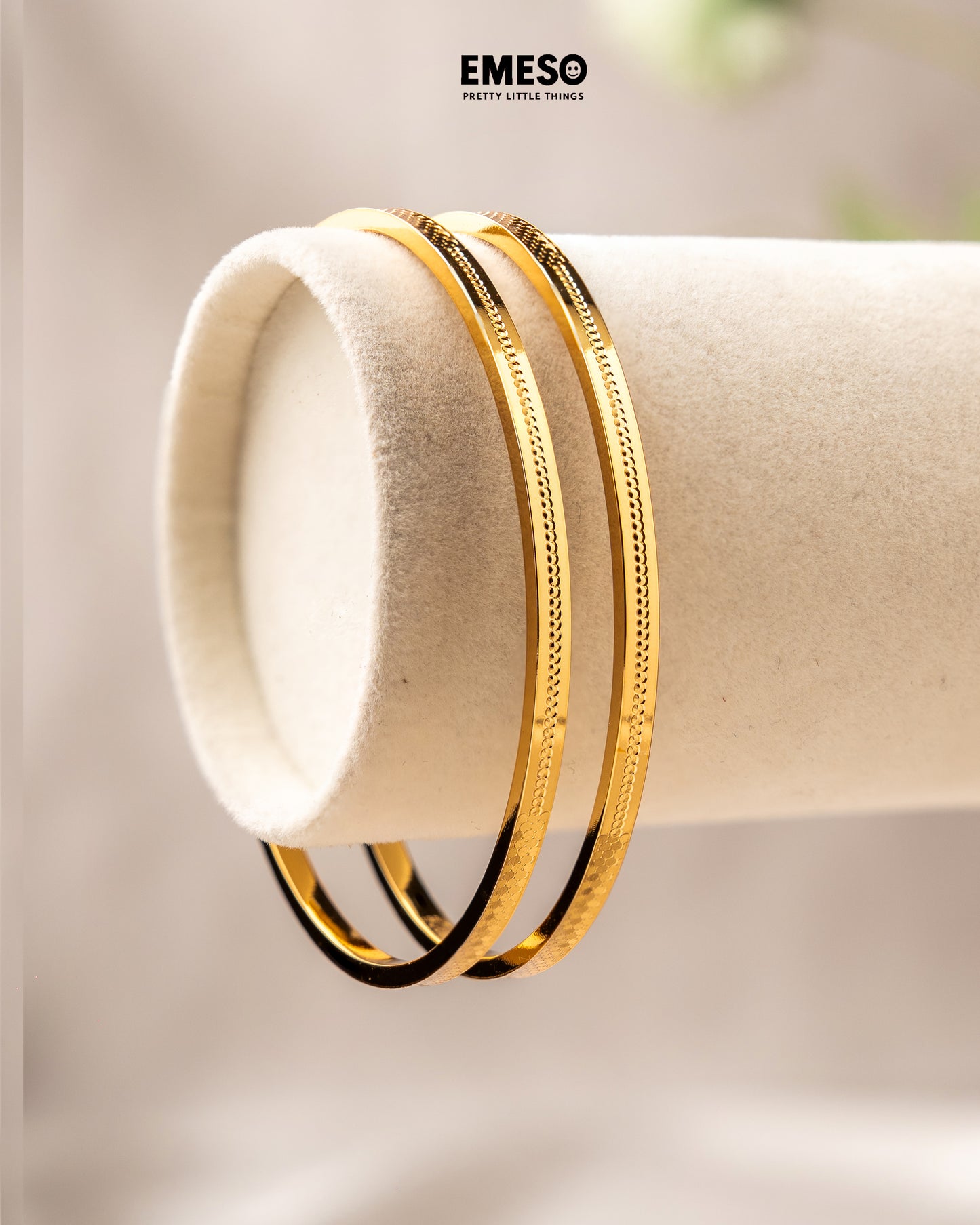 Thin Gold-Plated Daily Wear Bangles