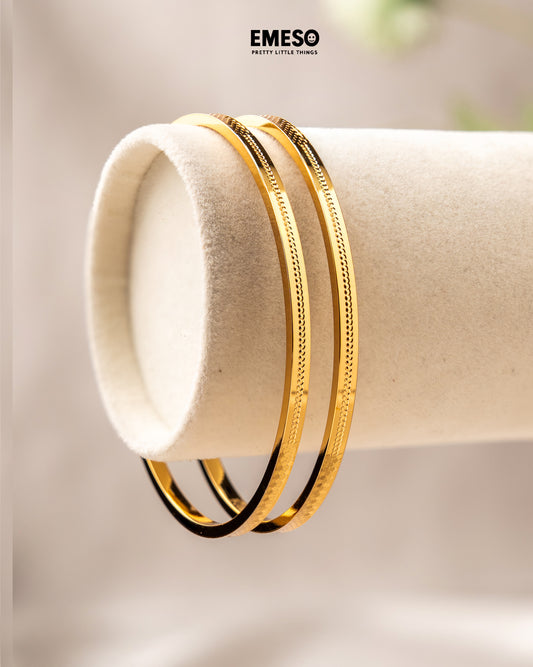 Thin Gold-Plated Daily Wear Bangles